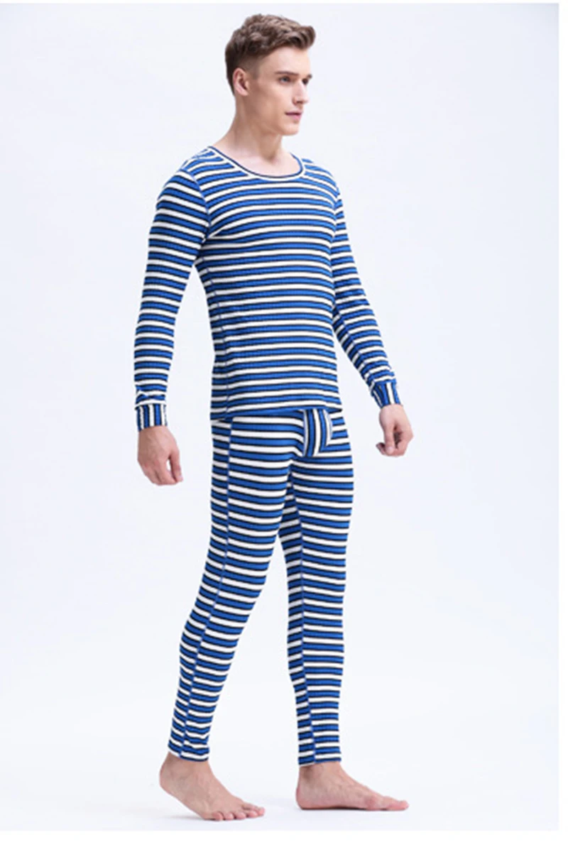 Thicken Long Johns Set Mens Thermal Warm Underwear Striped Hot Winter Undershirt Man Long Sleeve Tops Bottoms Pants Set
Thicken Long Johns Set Mens Thermal Warm Underwear Striped Hot Winter Undershirt Man Long Sleeve Tops Bottoms Pants Set