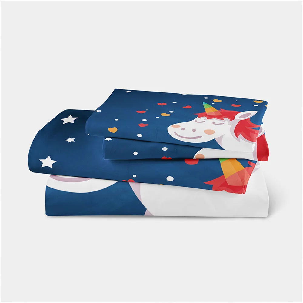 Unicorn Bedding Set Kids Girls Cartoon Duvet Cover Set Colorful Rainbow Bedclothes Pillowcase 3Pcs Bed Cover Home Textile A35
Unicorn Bedding Set Kids Girls Cartoon Duvet Cover Set Colorful Rainbow Bedclothes Pillowcase 3Pcs Bed Cover Home Textile A35