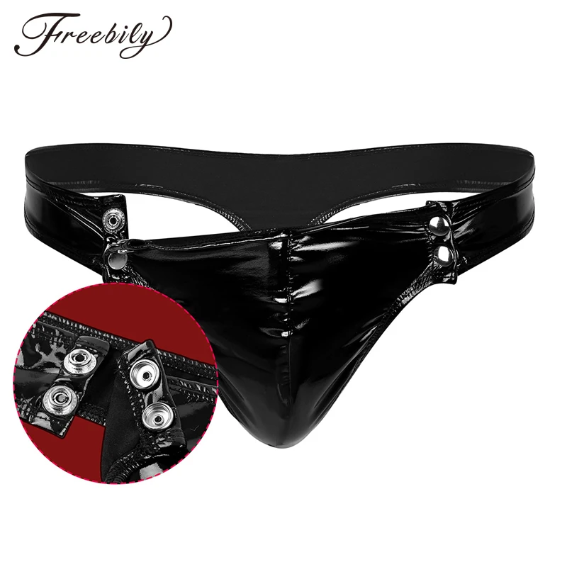 Mens Wetlook Faux Leather Snappies Low Rise Bikini Briefs Underwear New Male Trunks Dance Jockstraps Panties Sexy Gay Underpants
Mens Wetlook Faux Leather Snappies Low Rise Bikini Briefs Underwear New Male Trunks Dance Jockstraps Panties Sexy Gay Underpants