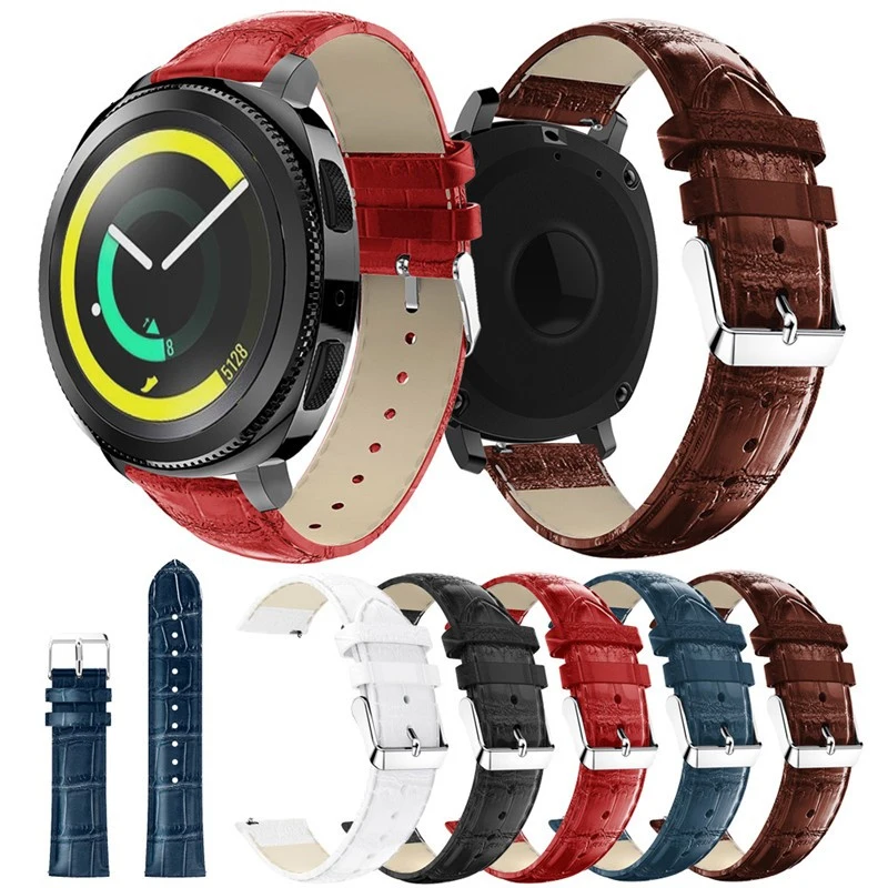 Кожаный ремешок для часов 22 мм Samsung Gear S3 S2 классический наручных замены браслета