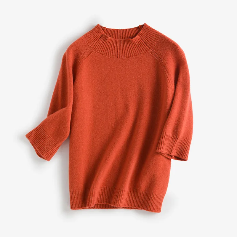 goat cashmere knit women new fashion half sleeve pullover sweater orange red 3color S/M/L
goat cashmere knit women new fashion half sleeve pullover sweater orange red 3color S/M/L