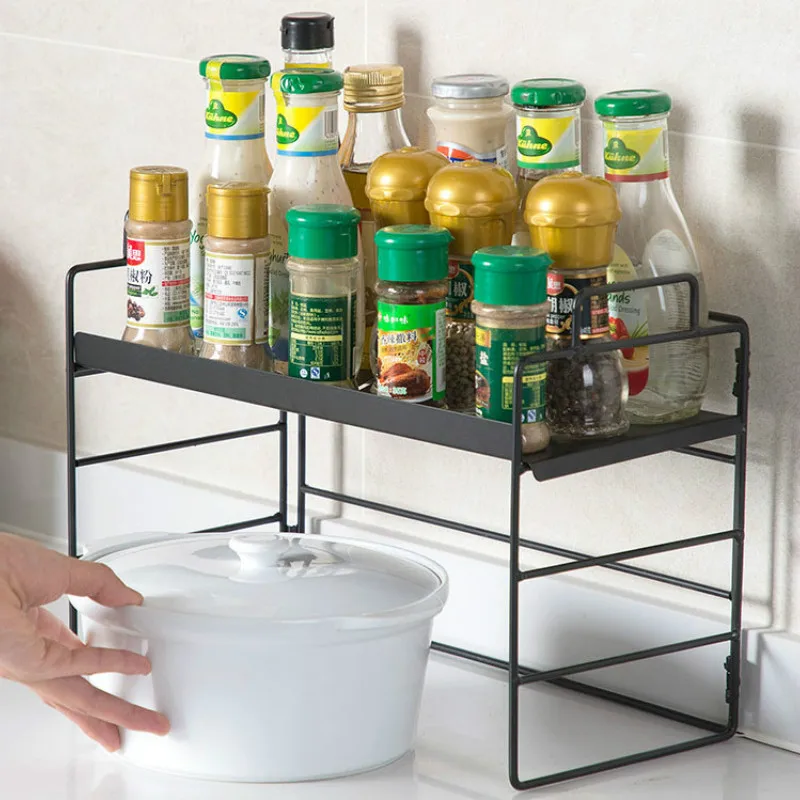 2 layers kitchen racks home multi-function seasoning bottle storage rack wrought iron folding cup holder drain shelf mx3251758
2 layers kitchen racks home multi-function seasoning bottle storage rack wrought iron folding cup holder drain shelf mx3251758