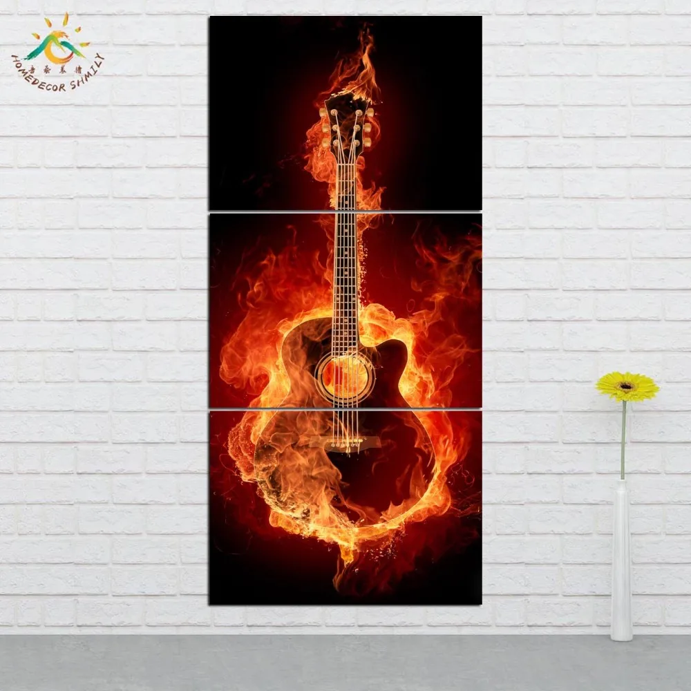Wall Art Canvas Painting Posters and Prints Decorative Picture Guitar On Fire Decoration Home For Living Room 3 PIECES
Wall Art Canvas Painting Posters and Prints Decorative Picture Guitar On Fire Decoration Home For Living Room 3 PIECES