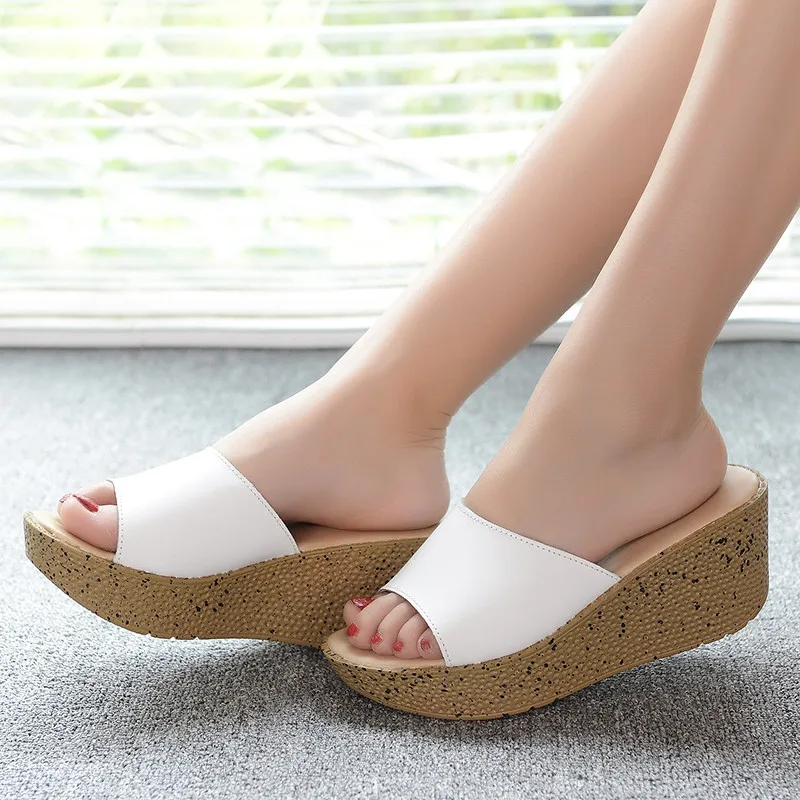Women Slippers Genuine Leather Branded Flip Flops Platform Slippers Wedge Womens Slippers Summer Beach Shoes Chaussure Femme 41
Women Slippers Genuine Leather Branded Flip Flops Platform Slippers Wedge Womens Slippers Summer Beach Shoes Chaussure Femme 41