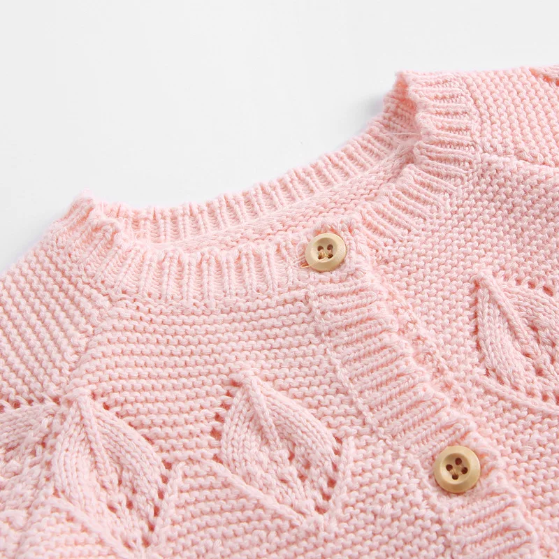 Весна 2019 Свитера для маленьких девочек кардиган милый Хлопковый вязаный свитер