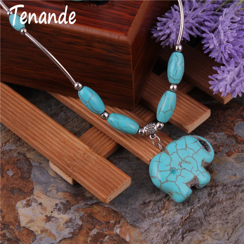 Tenande Tibet Silver Color Jewelry Natural Stone Elephant Pendant Necklaces for Women Accessories Boho Bijuterias
Tenande Tibet Silver Color Jewelry Natural Stone Elephant Pendant Necklaces for Women Accessories Boho Bijuterias