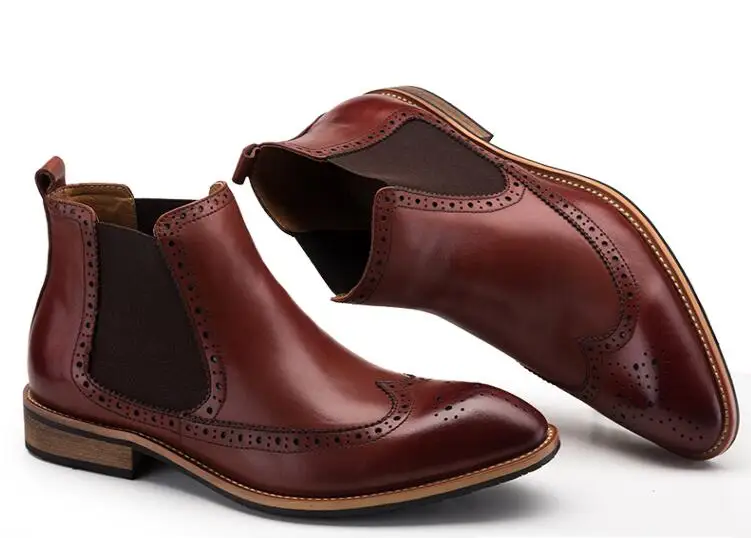 italy man boots dress shoes men genuine leather smart casual high top shoes slip on elastic bans carved brogue ankle boots
italy man boots dress shoes men genuine leather smart casual high top shoes slip on elastic bans carved brogue ankle boots