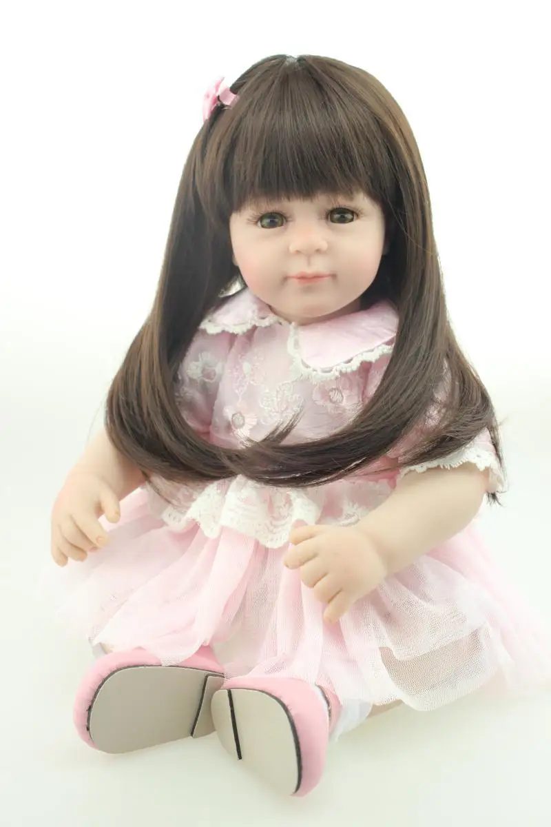 New 50cm lovely girl dolls Long brown hair pink dress princess doll silicone reborn dolls brinquedos juguetes
New 50cm lovely girl dolls Long brown hair pink dress princess doll silicone reborn dolls brinquedos juguetes