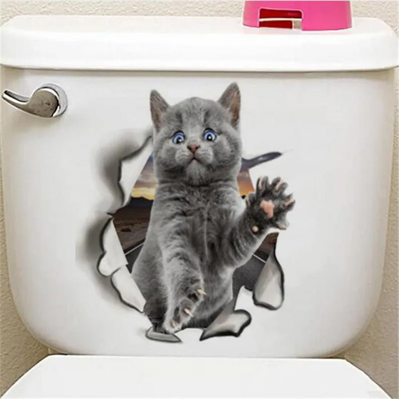 Toilet Stickers 3D Cat Vivid Wall Sticker 2022 Fashion Lovely Animal Pvc Waterproof Decal For Bathroom Toilet Kicthen Decorative
Toilet Stickers 3D Cat Vivid Wall Sticker 2022 Fashion Lovely Animal Pvc Waterproof Decal For Bathroom Toilet Kicthen Decorative