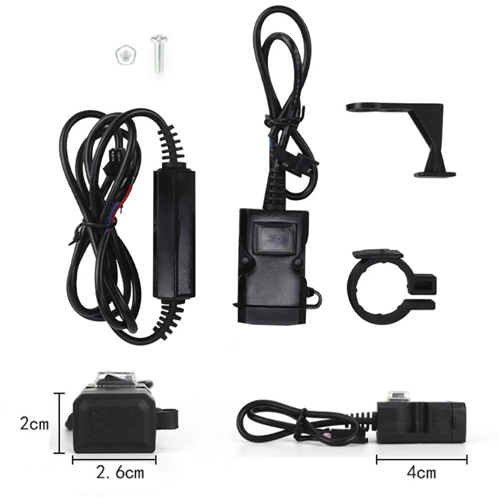 Waterproof 12V-24V Dual USB Motorcycle Charger Socket Port Motorbike Handlebar Mounted Charger
Waterproof 12V-24V Dual USB Motorcycle Charger Socket Port Motorbike Handlebar Mounted Charger