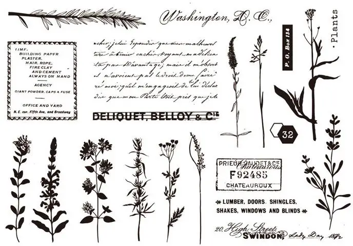 Plants Clear Stamp for Scrapbooking Transparent Silicone Rubber DIY Photo Album Decor 1426
