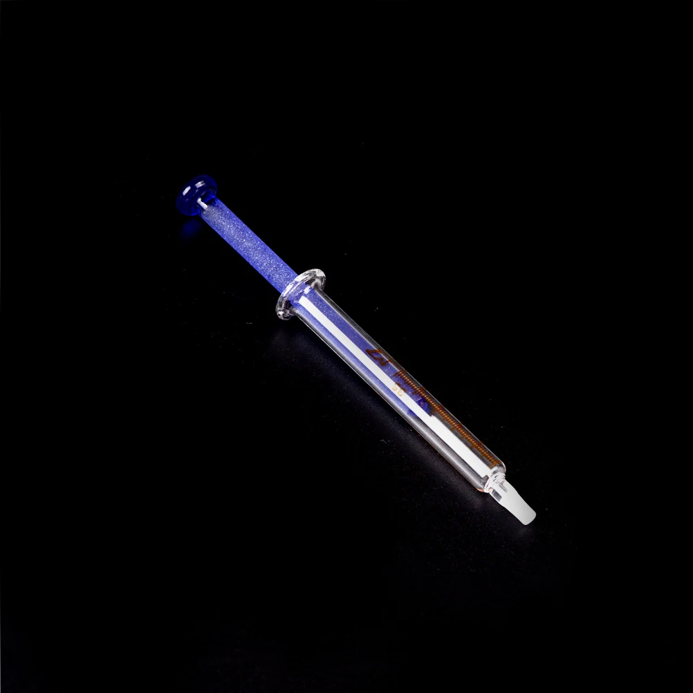 Стеклянный шприц 1 мл инжектор для лабораторной посуды синий образец Емкость:
