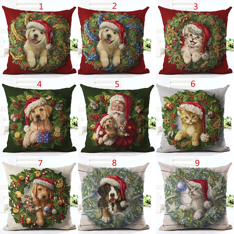 Animal Style Christmas Santa Printed Cotton Linen Cushion Cover Decorative Sofa Throw Pillow Car Chair Home Decor PillowCase
Animal Style Christmas Santa Printed Cotton Linen Cushion Cover Decorative Sofa Throw Pillow Car Chair Home Decor PillowCase