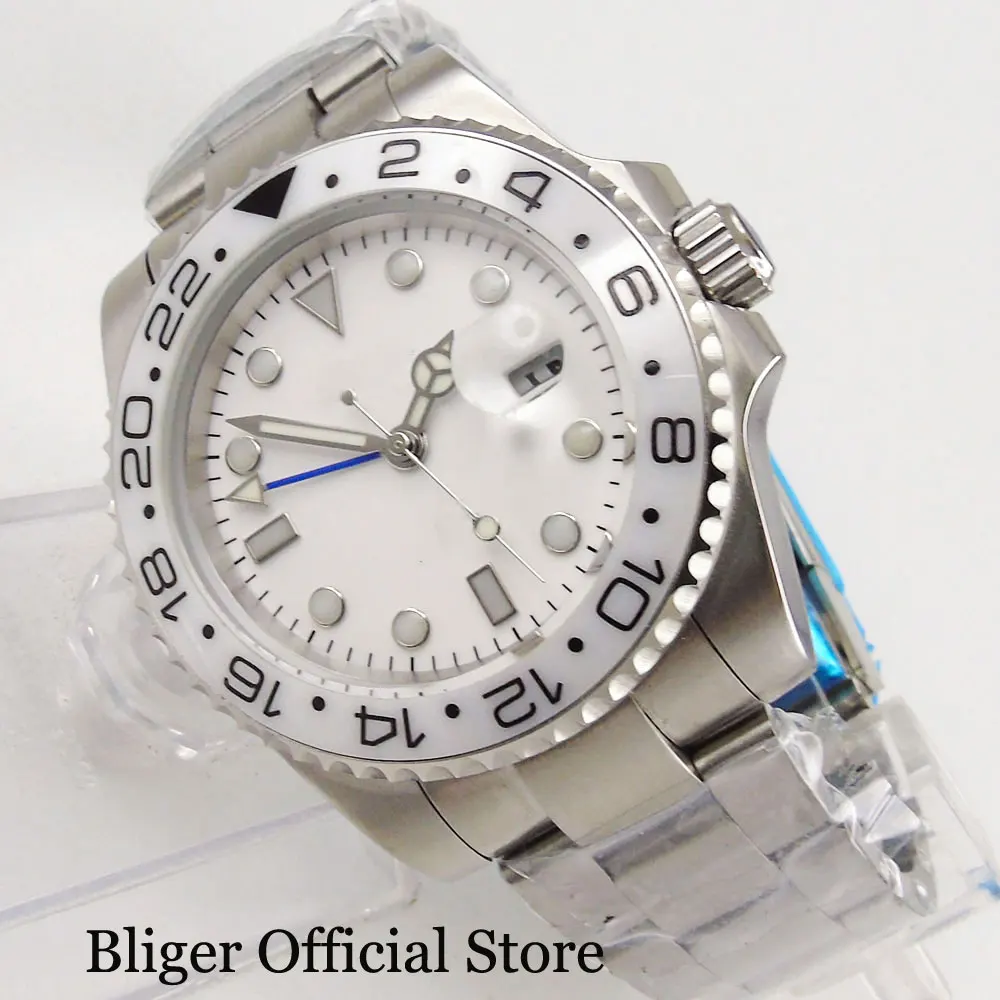 Business Style Nologo Automatic Men's Watch With Date Magnifier Sapphire Glass 40mm Wristwatch GMT Function
Business Style Nologo Automatic Men's Watch With Date Magnifier Sapphire Glass 40mm Wristwatch GMT Function