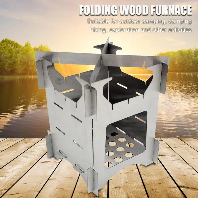 Outdoor Camping Wood Stove Stainless Steel Folding Wood Stove Portable Picnic Stove Backpacking Survival Cooking Picnic Hunting
Outdoor Camping Wood Stove Stainless Steel Folding Wood Stove Portable Picnic Stove Backpacking Survival Cooking Picnic Hunting