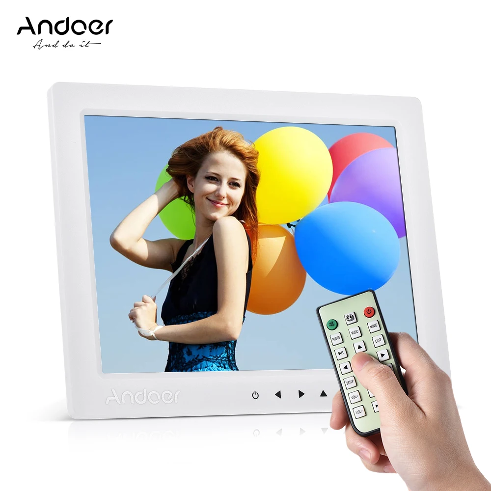 Andoer 10 "HD Цифровая фоторамка настольная 1080P MP4 видео MP3 аудио электронная книга