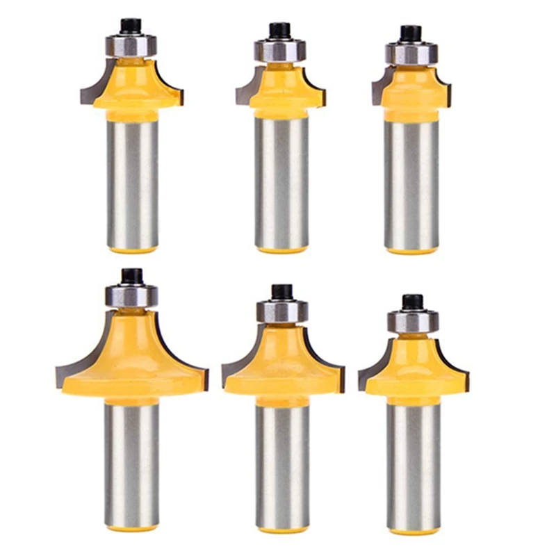 Pack Of 6 1/2-Inch Shank Round Over Router Bit 1/2 Inch 1/8 Inch 1/4 Inch 5/16 Inch 3/8 Inch 7/16 Inch Roundover Edge-Forming
Pack Of 6 1/2-Inch Shank Round Over Router Bit 1/2 Inch 1/8 Inch 1/4 Inch 5/16 Inch 3/8 Inch 7/16 Inch Roundover Edge-Forming