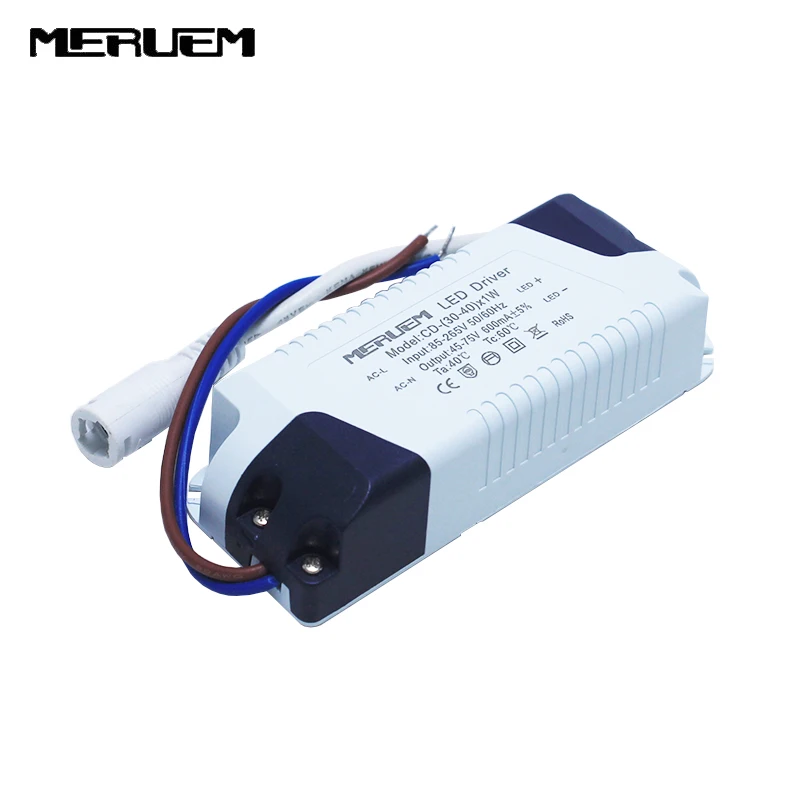 36W-40W LED panel lamp Power Supply Lighting Transformer AC85-265V Output:600mA,DC45-75V External drive
36W-40W LED panel lamp Power Supply Lighting Transformer AC85-265V Output:600mA,DC45-75V External drive