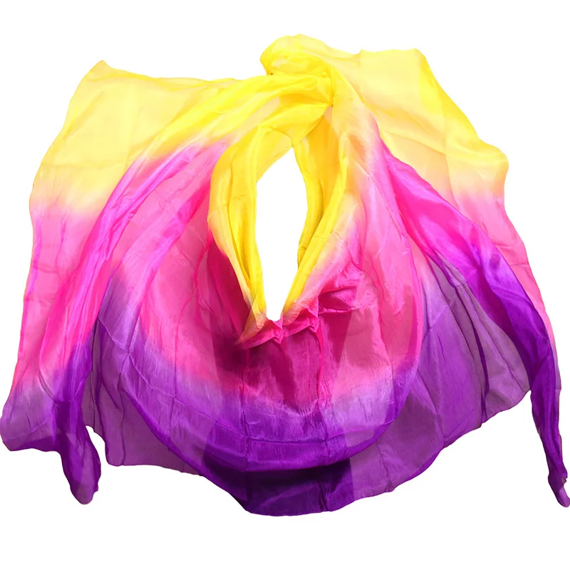 high quality 100% silk dance veils handmade dyed natural silk belly dance veil yellow+rose+purple 250x114cm dance accessories
high quality 100% silk dance veils handmade dyed natural silk belly dance veil yellow+rose+purple 250x114cm dance accessories