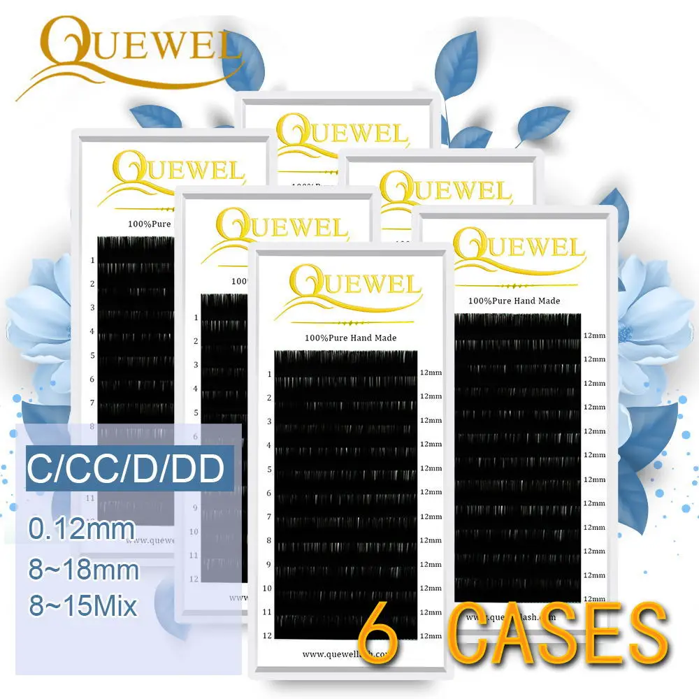 Quewel Fake Eyelash Extension C/CC/D/DD Curl Customable Individual Natural Thick Soft Cilia Lashes Extension For Professionals
Quewel Fake Eyelash Extension C/CC/D/DD Curl Customable Individual Natural Thick Soft Cilia Lashes Extension For Professionals