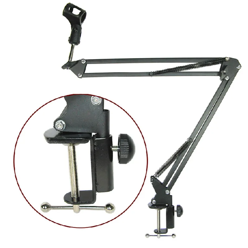 Mic Arm Stand Microphone Suspension Boom Scissor Holder For Studio Broadcast PN-M28
Mic Arm Stand Microphone Suspension Boom Scissor Holder For Studio Broadcast PN-M28