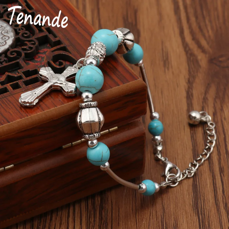 Tenande Tibet Silver Color Carved Leaves Natural Stone Beads Cross Pendant Bracelets for Women Bohemian Jewelry
Tenande Tibet Silver Color Carved Leaves Natural Stone Beads Cross Pendant Bracelets for Women Bohemian Jewelry