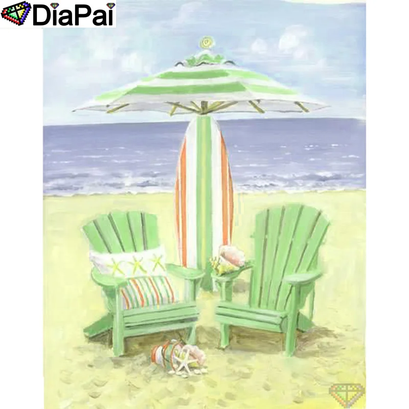DIAPAI 100% Full Square/Round Drill 5D DIY Diamond Painting "Seaside chair" Diamond Embroidery Cross Stitch 3D Decor A18579
DIAPAI 100% Full Square/Round Drill 5D DIY Diamond Painting "Seaside chair" Diamond Embroidery Cross Stitch 3D Decor A18579