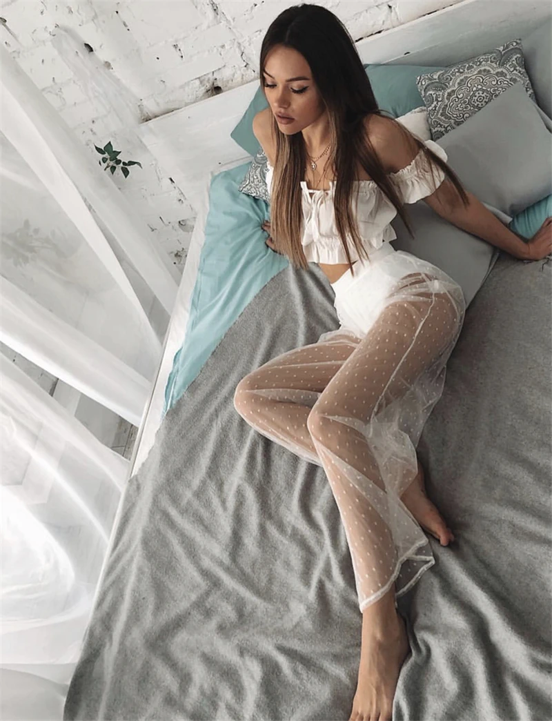 Fashion Women Lace Pants Cover Up Sexy Mesh Dot Polk Swimwear White Clubwear Beach wear
Fashion Women Lace Pants Cover Up Sexy Mesh Dot Polk Swimwear White Clubwear Beach wear