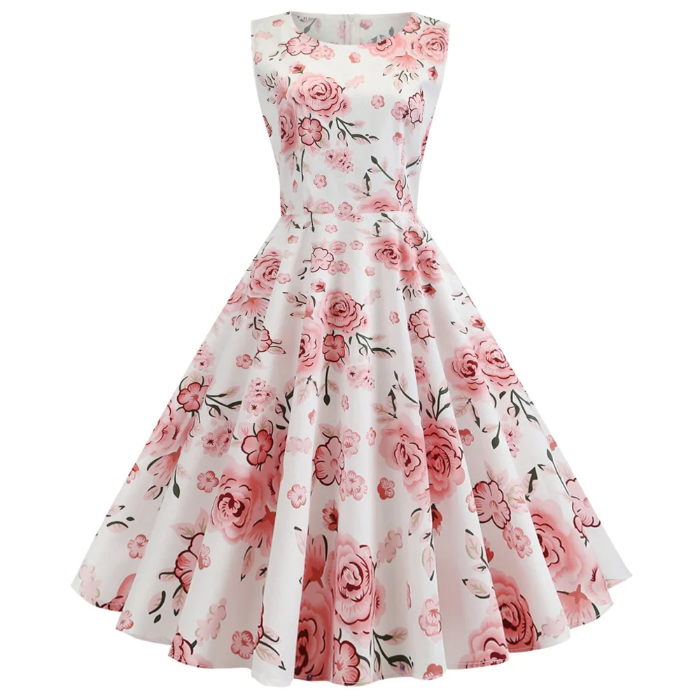 Floral Print Women Retro Dress 2022 Summer Pin up Tunic Sleeveless Flower 50s 60s Vintage Party Dresses Jurken Vestidos Mujer
Floral Print Women Retro Dress 2022 Summer Pin up Tunic Sleeveless Flower 50s 60s Vintage Party Dresses Jurken Vestidos Mujer