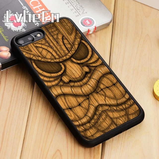 Чехол для телефона LvheCn Tiki с головой iPhone 5 6 s 7 8 plus 11 12 Pro X XR XS Max Samsung Galaxy S6 S7 edge S8 S9