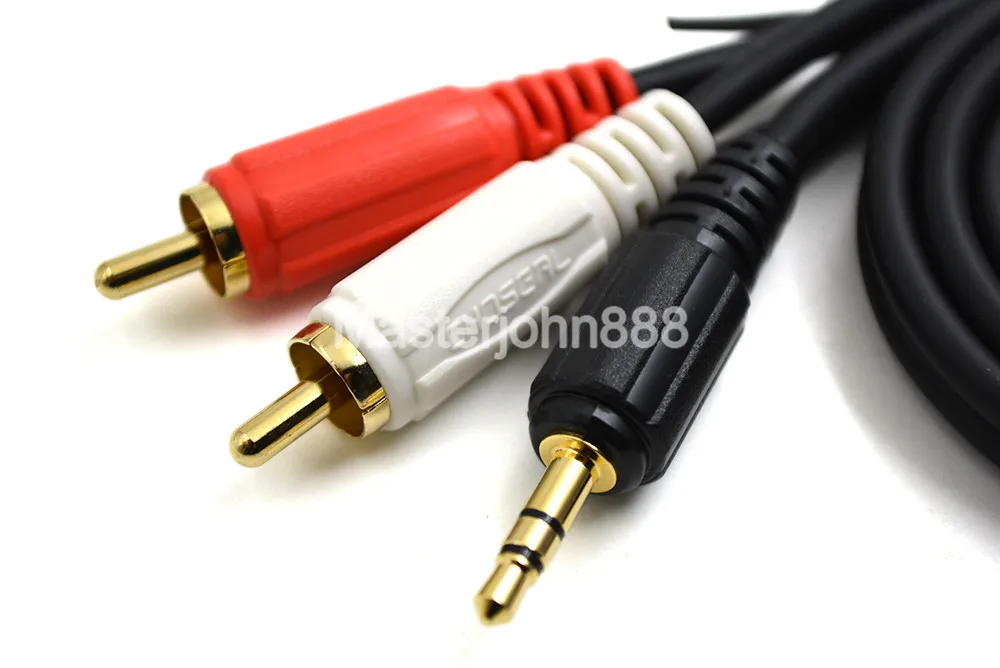 Choseal 3 5 мм разъем для 2RCA папа мужчин Aux аудио кабель 1 м автомобиля MP3 CD плеер