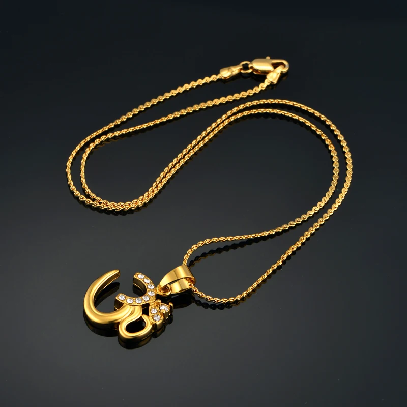 Small Hindu Yoga Necklace Pendant For Women Ethnic Gold Color Cubic Zirconia Necklace Hinduism Religious Indian Jewelry XL819
Small Hindu Yoga Necklace Pendant For Women Ethnic Gold Color Cubic Zirconia Necklace Hinduism Religious Indian Jewelry XL819
