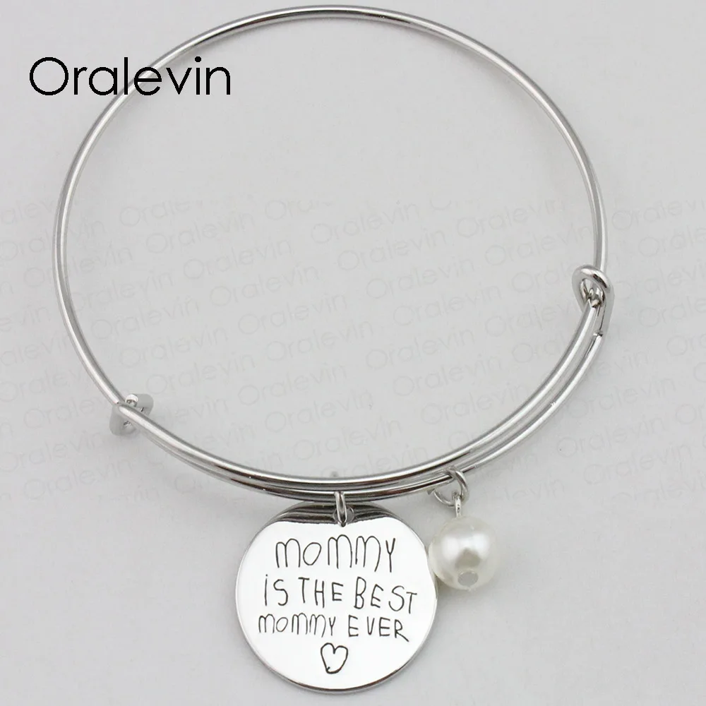 MOMMY IS THE BEST MOMMY EVER Inspirational Hand Stamped Engraved Custom Charm Pendant Wire Bracelet Jewelry,10Pcs/Lot, #LN2371B
MOMMY IS THE BEST MOMMY EVER Inspirational Hand Stamped Engraved Custom Charm Pendant Wire Bracelet Jewelry,10Pcs/Lot, #LN2371B