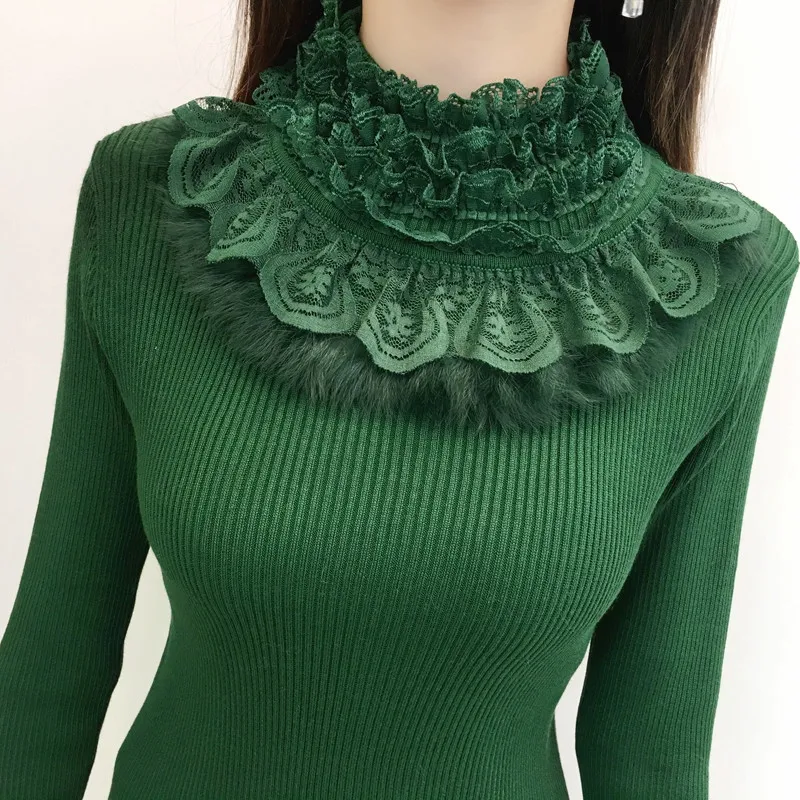 2019 New Autumn Sweater Female Turtleneck Lace Women Bodycon Basic Pullovers Elegant Long Sleeve Knitted Jumper Pull Femme R312
2019 New Autumn Sweater Female Turtleneck Lace Women Bodycon Basic Pullovers Elegant Long Sleeve Knitted Jumper Pull Femme R312