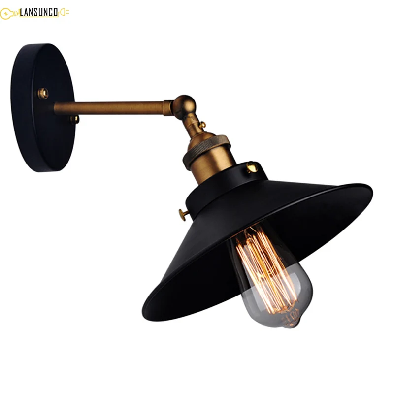 Винтажная настенная лампа настенный светильник в стиле ретро железная E27 Edison для