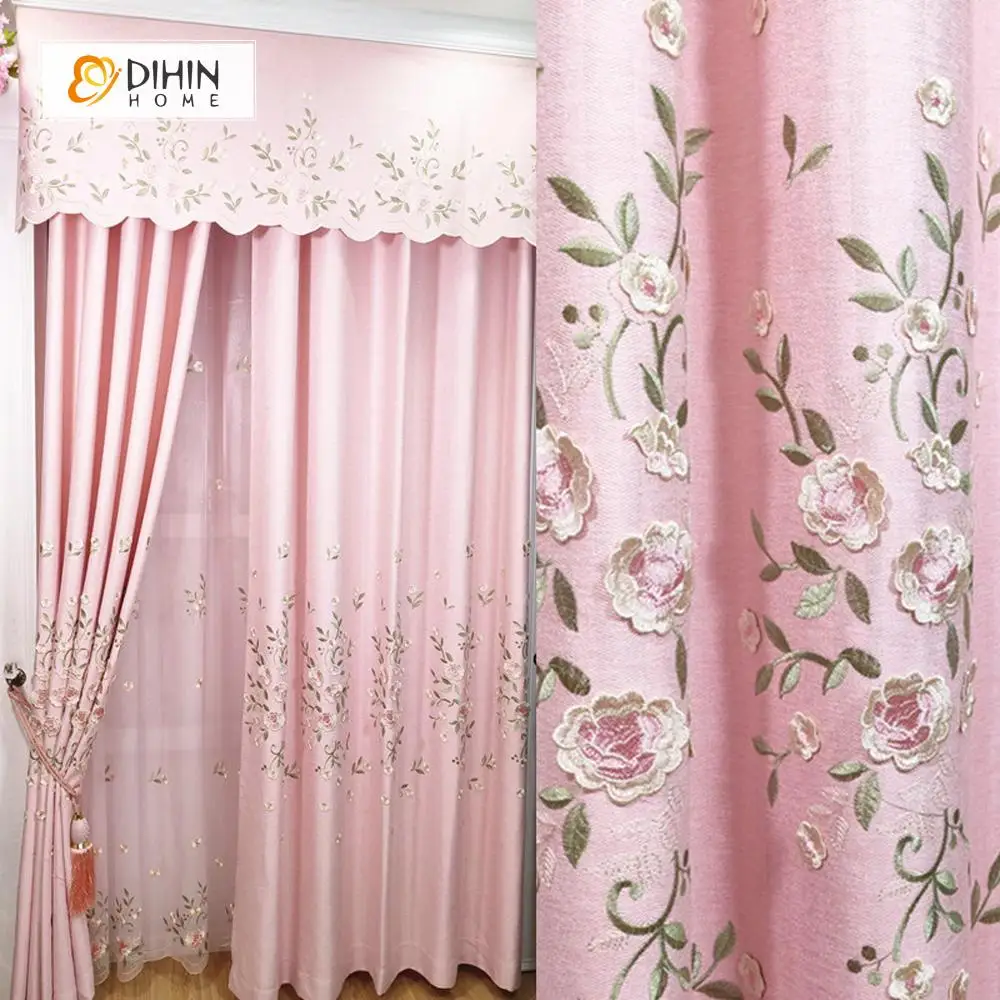 Luxury Pink Color Embroidered Blackout Curtain Customized Valance Luxury Window Curtains 1 Panel
Luxury Pink Color Embroidered Blackout Curtain Customized Valance Luxury Window Curtains 1 Panel
