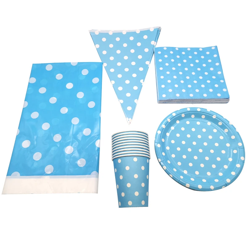 51PCS Light Blue Polka Dots Theme Decoration Tablecloth Birthday Party Flags Napkins Banner Baby Shower Kids Favors Cups Plates
51PCS Light Blue Polka Dots Theme Decoration Tablecloth Birthday Party Flags Napkins Banner Baby Shower Kids Favors Cups Plates