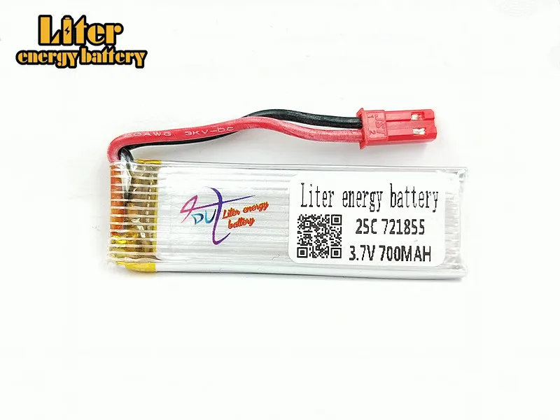 10 шт./лот 3 7 в 700 мАч пульт дистанционного управления литиевая батарея JST plug 721855 25c |