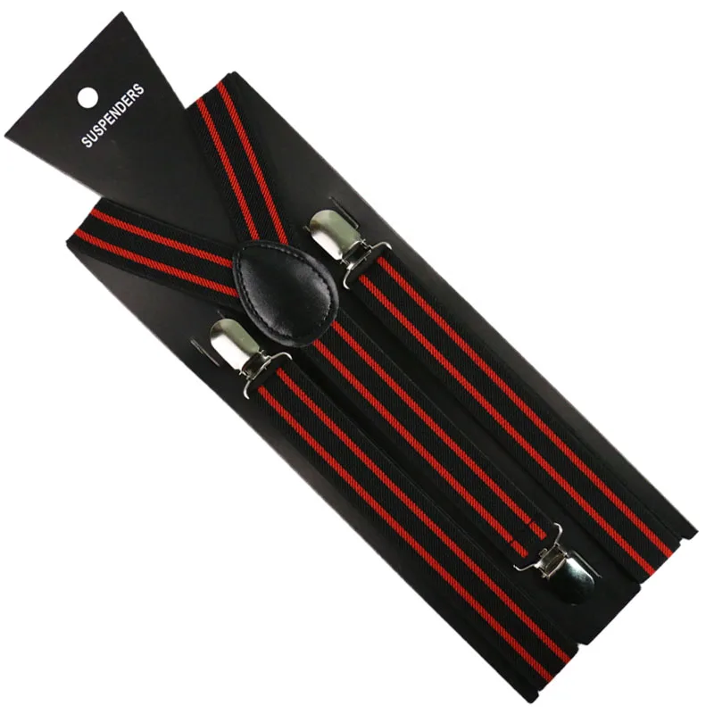 Winfox 2.5cm wide Women Striped Suspenders Black White Red Mens 3 Clip-on Business Braces Pants Suspender
Winfox 2.5cm wide Women Striped Suspenders Black White Red Mens 3 Clip-on Business Braces Pants Suspender