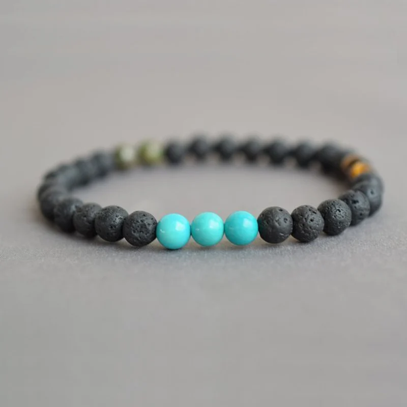 Rock Lava Beaded Bracelets Gift For Men T-urquoise Lava Stone Bracelet 6mm Mala Beads Bracelet Mens Jewelry
Rock Lava Beaded Bracelets Gift For Men T-urquoise Lava Stone Bracelet 6mm Mala Beads Bracelet Mens Jewelry