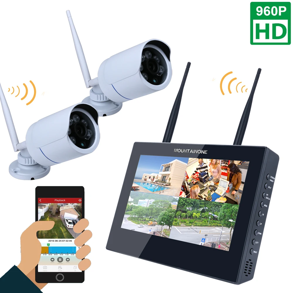 4CH ИК HD безопасности Wi Fi Беспроводной IP Камера Системы 960 P видеонаблюдения