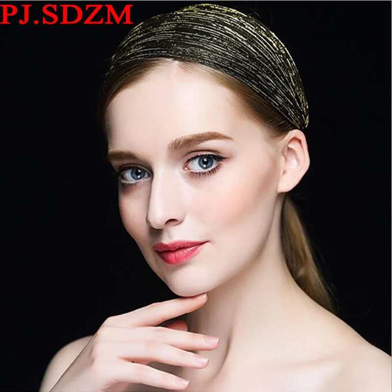 PJ.SDZM Wide Gold Hoop Headbands Fashion All Match Fabric Hairbands Woman Hair Accessory Headwear Birthday Gift Wholesale
PJ.SDZM Wide Gold Hoop Headbands Fashion All Match Fabric Hairbands Woman Hair Accessory Headwear Birthday Gift Wholesale