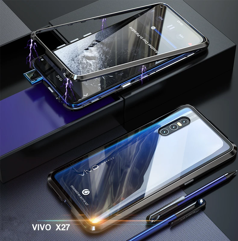 Metal Case For VIVO X27 Aluminum Magnetic Bumper for vivo x27 x 27 Case Transparent Glass Back Cover For VIVO X27 Phone Cases
Metal Case For VIVO X27 Aluminum Magnetic Bumper for vivo x27 x 27 Case Transparent Glass Back Cover For VIVO X27 Phone Cases