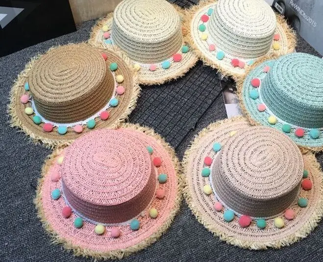 10pcs free shipping/2017-K229 summer Color pompon straw handwork knittin kids hat children Outdoor leisure cap
10pcs free shipping/2017-K229 summer Color pompon straw handwork knittin kids hat children Outdoor leisure cap