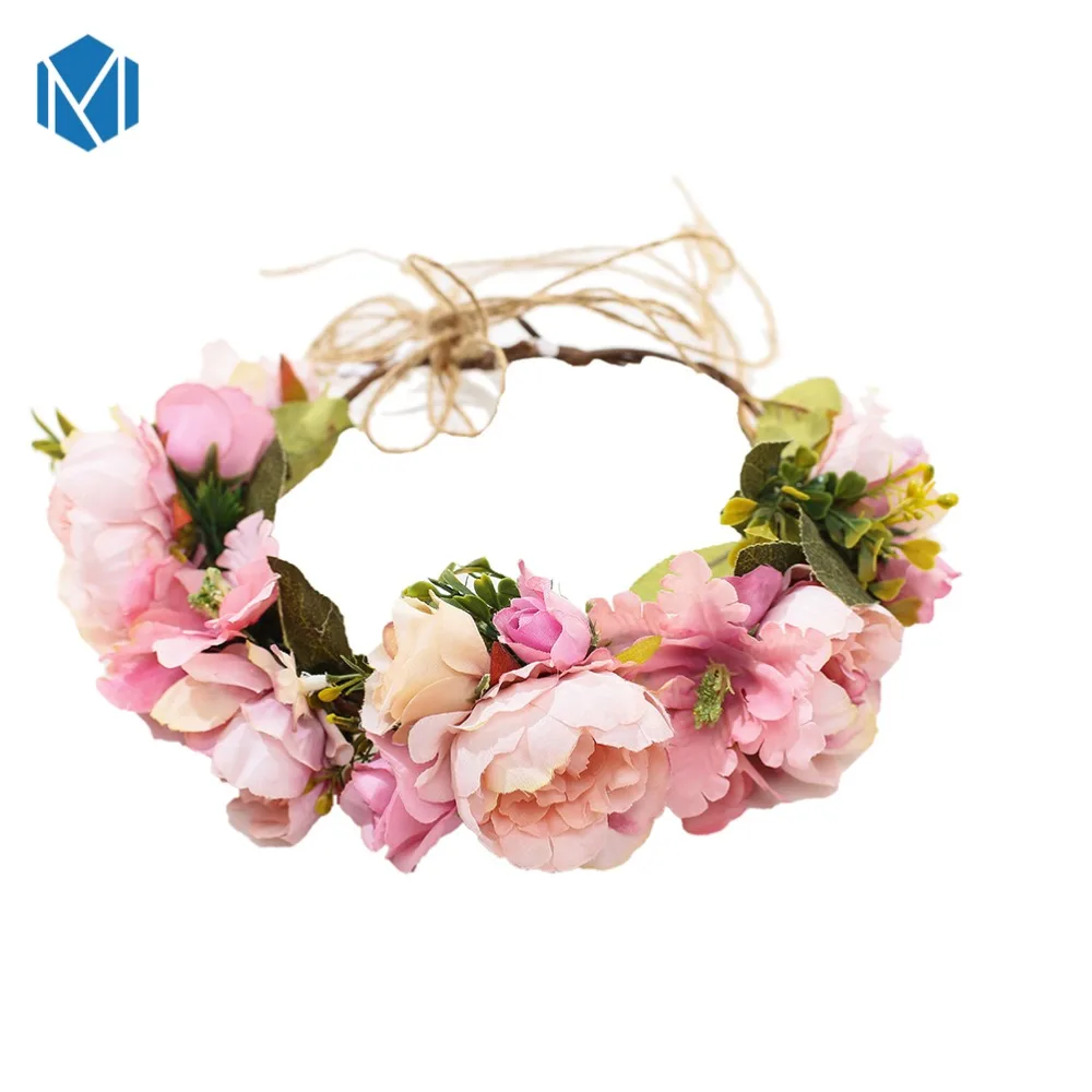 Женская тканевая Цветочная Корона M MISM Boho свадебные аксессуары для волос