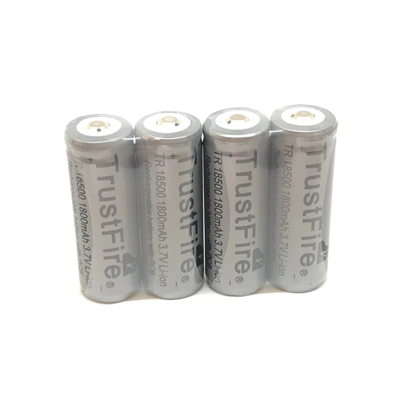 

5pcs/lot TrustFire Protected TR 18500 3.7V 1800mAh Battery Rechargeable Lithium Batteries Cell with PCB Board For E-cigs Torches