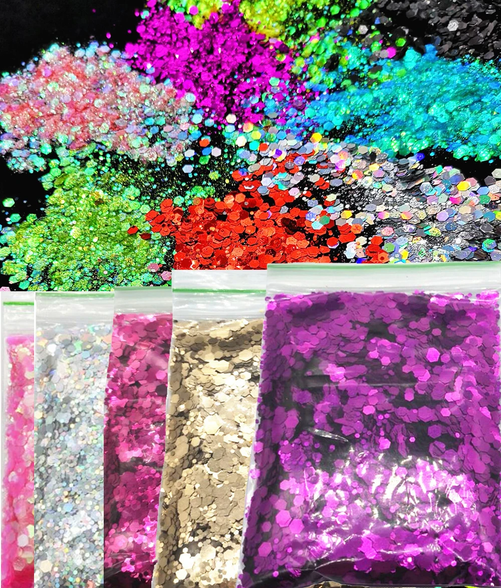 50g/bag Holographic Chunky Glitter Silver, Sparkle Hexagonal Sequins Powder Trim, Mixed Nail Glitters Decoration
50g/bag Holographic Chunky Glitter Silver, Sparkle Hexagonal Sequins Powder Trim, Mixed Nail Glitters Decoration