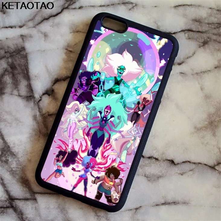 KETAOTAO мультфильм Стивен Вселенная телефонные чехлы для iPhone 4S 5C 5S 6S 7 8 Plus X Samsung S8 NOTE
