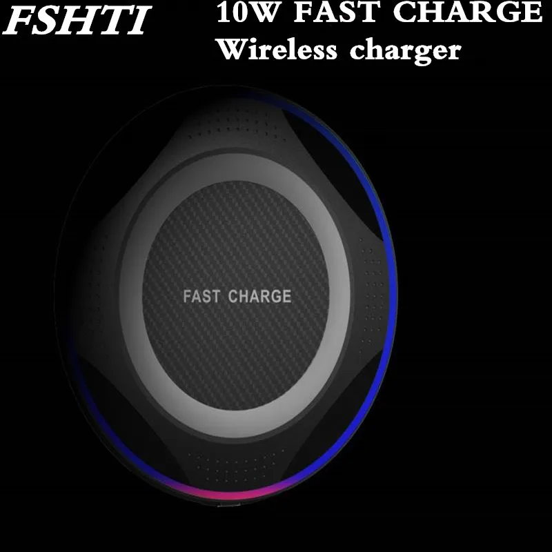 Беспроводное зарядное устройство Qi для iPhone X 8 Plus FSHTI 10 Вт док-станция быстрой