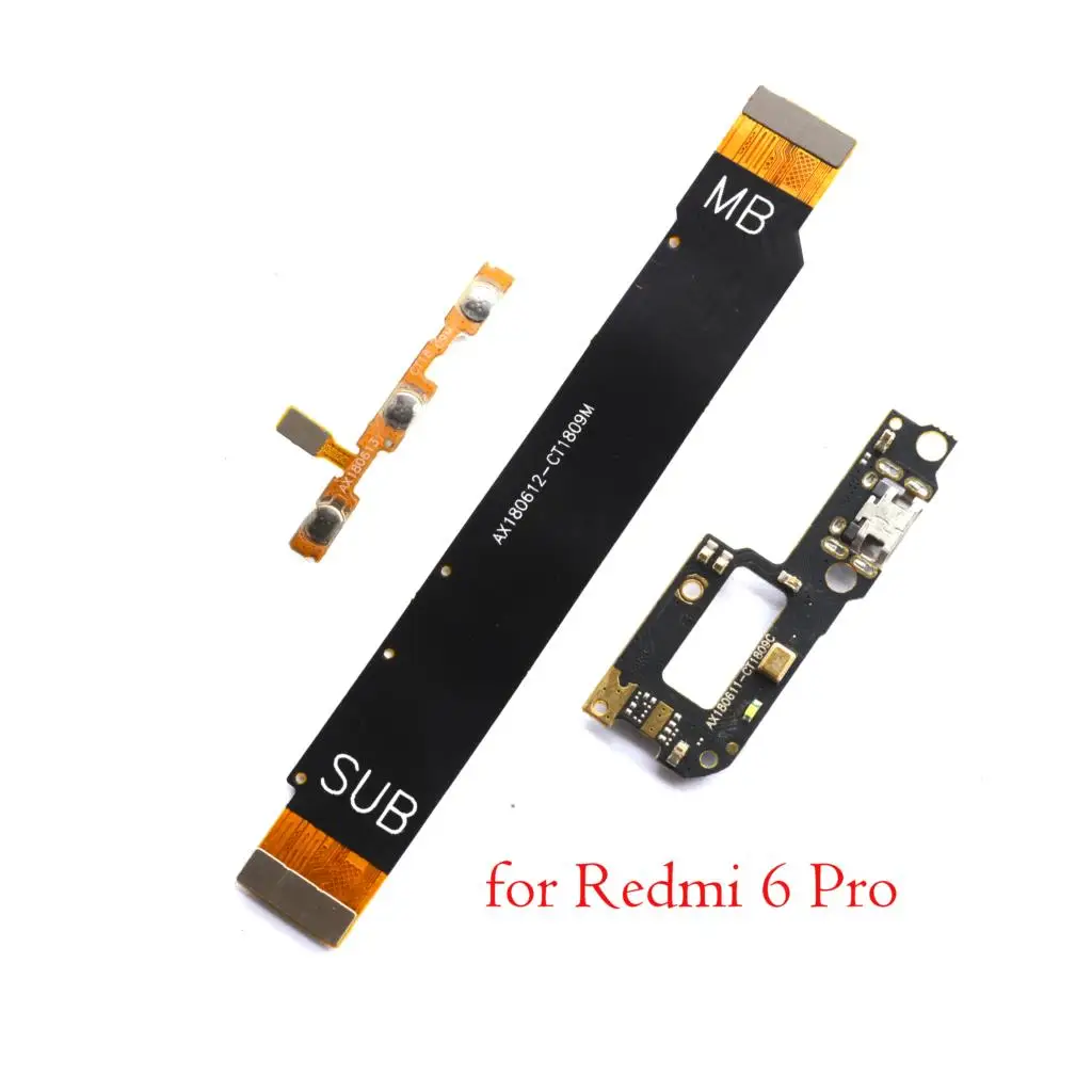 For Xiaomi A2 Lite/Redmi 6 Pro Charging Board Charge Flex & Motherboard Connections Line flex& Power Button flex Cable
For Xiaomi A2 Lite/Redmi 6 Pro Charging Board Charge Flex & Motherboard Connections Line flex& Power Button flex Cable